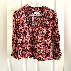 Evereve multi-color linen top